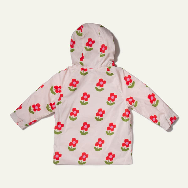 Manymoons Recycled Flower Baby Raincoat Pink Petal Floral