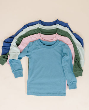 Ultimate Pajama Set in Aegean for babies, showcasing soft fabric and cozy design from angle 3.