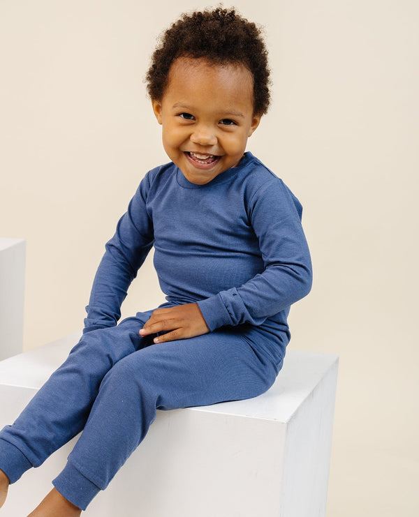 Ultimate Pajama Set in Aegean for babies - soft, cozy, and stylish sleepwear for a comfortable night's rest.