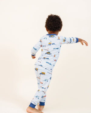Ultimate Pajama Set in On the Go for babies, featuring a cozy design and playful patterns, angle view 3.