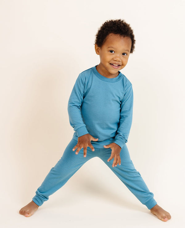 Ultimate Pajama Set in Teal for babies - soft, cozy, and perfect for a restful night's sleep.