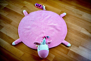 Unicorn Rug And Stool Set