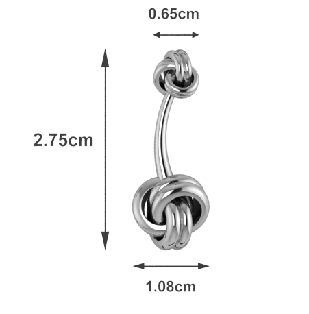 Krysaliis Sterling Knot Cufflink