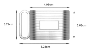 Krysaliis Sterling Silver Grooved Engravable Belt Buckle- Small