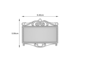 Krysaliis Silver Plate Rectangle Engravable Decanter Label