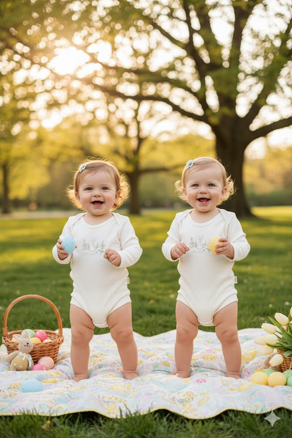 Ecru Bunny Long Sleeve Bodysuit