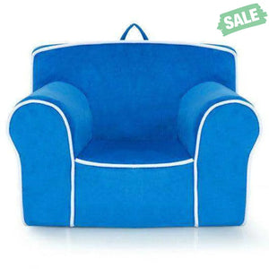 Upholstered Kids Sofa with Velvet Fabric and High-Quality Sponge-Pink Kids Chairs & Seating