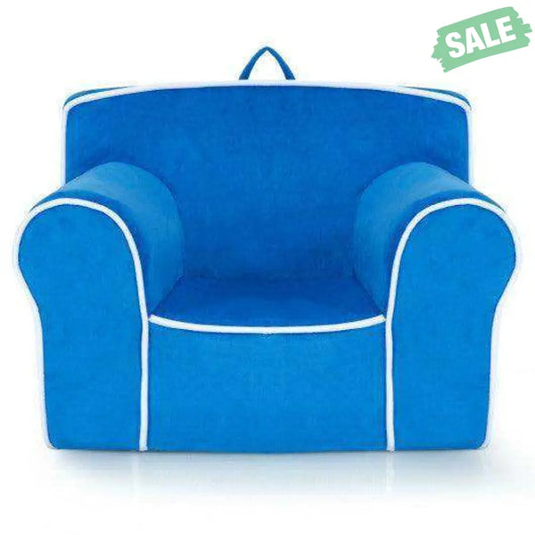 Upholstered Kids Sofa with Velvet Fabric and High-Quality Sponge-Pink Kids Chairs & Seating