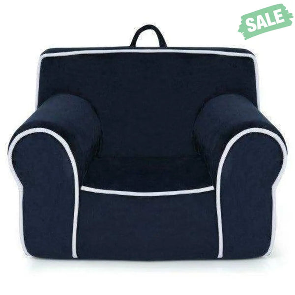 Upholstered Kids Sofa with Velvet Fabric and High-Quality Sponge-Pink Kids Chairs & Seating