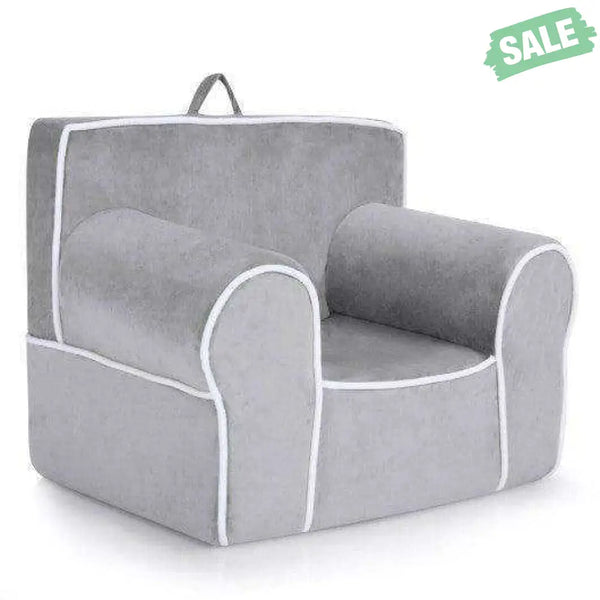 Upholstered Kids Sofa with Velvet Fabric and High-Quality Sponge-Pink Kids Chairs & Seating