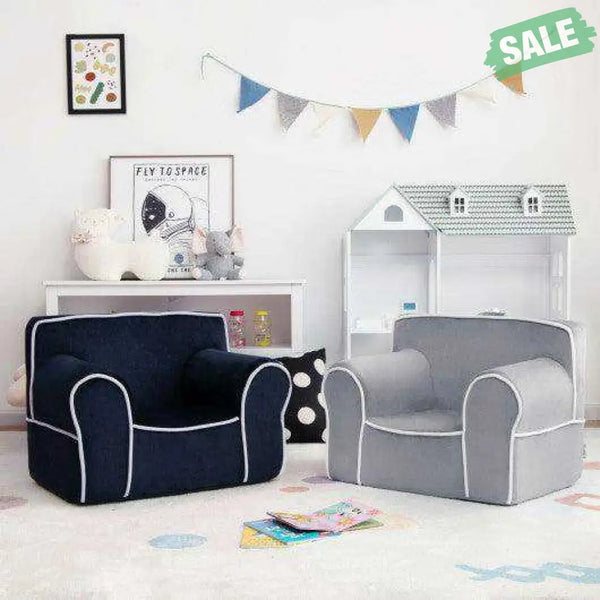 Upholstered Kids Sofa with Velvet Fabric and High-Quality Sponge-Pink Kids Chairs & Seating