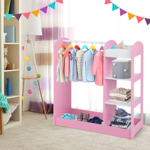 Kids Toddler Dress Up Storage with Mirror