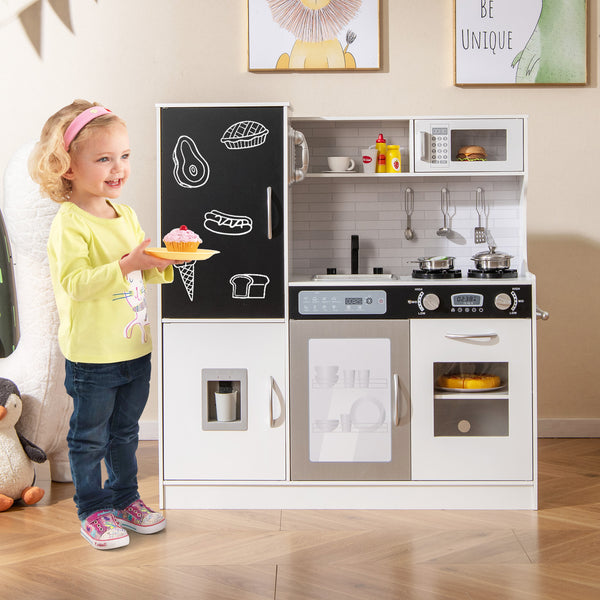 Pretend Play Kitchen with Utensils for Kids Aged 3+ - Realistic