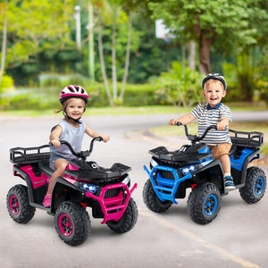 24V Kids Ride on Electric ATV Quad Car with Realistic Sounds and  LED Lights