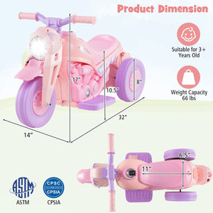 6V Kids Electric Ride on Motorcycle with Bubble Maker and Music
