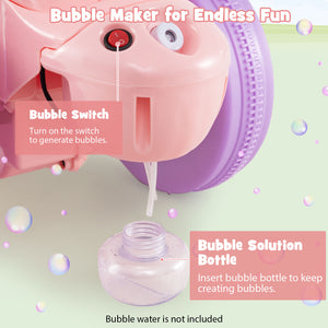 6V Kids Electric Ride on Motorcycle with Bubble Maker and Music