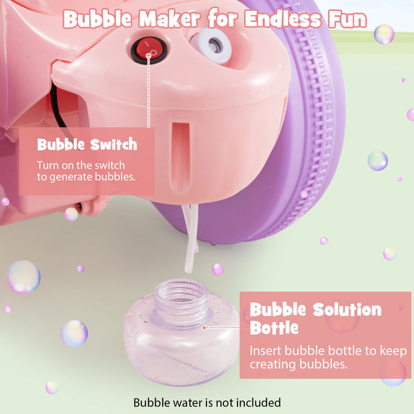 6V Kids Electric Ride on Motorcycle with Bubble Maker and Music