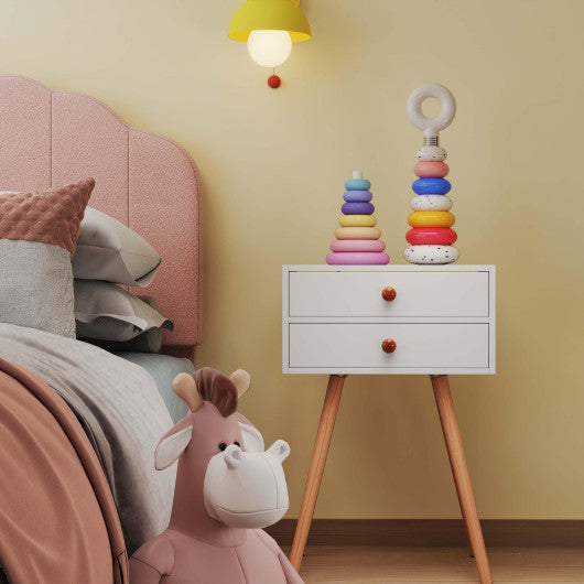 Children’s Room Furniture Bundle: Twin Pink Bed  Blue & Pink Rocking Chairs  Storage End Table