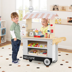 Toy Cart Play Set with POS Machine and Lovely Scale - Realistic