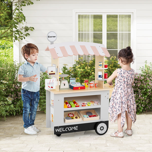 Toy Cart Play Set with POS Machine and Lovely Scale - Realistic
