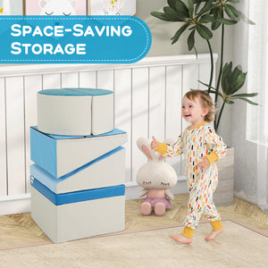 6-Piece Foam Climbing Blocks with Hook and Loop Fasteners for Toddlers & Kids