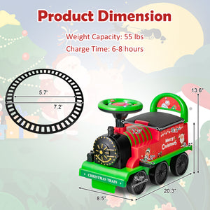 6V Toddler Ride On Train Combo: Track Ride & 2-Seater Carriage Set for Kids