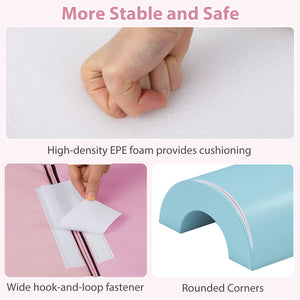 7-Piece Soft Foam Toddler Climbing Blocks Set PU Leather for 1+ Year Old