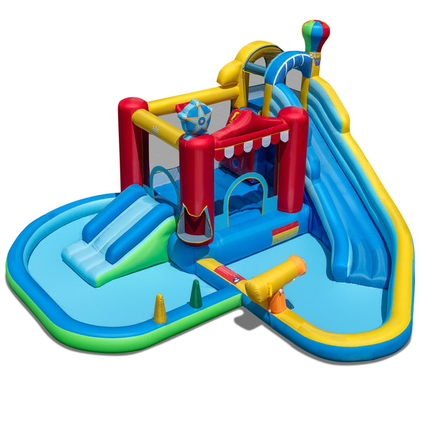 Inflatable Water Park with Splash Pool  50 Ocean Balls and 750W Blower