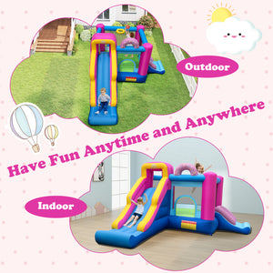 Inflatable Bounce House with Slides and Basketball Hoop (with 680W Blower)
