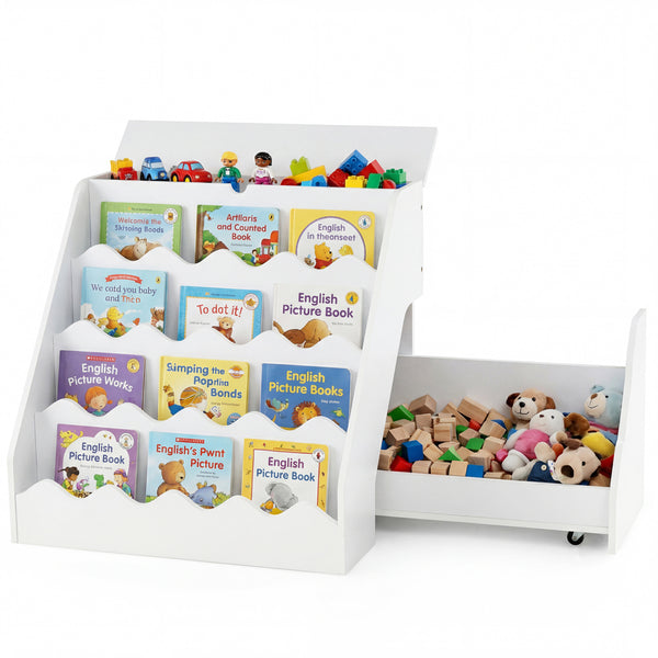 2-In-1 Kids Bookshelf & Toy Storage Organizer - Multi - Multi