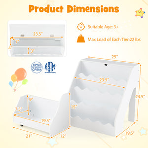 2-In-1 Kids Bookshelf & Toy Storage Organizer - Multi - Multi