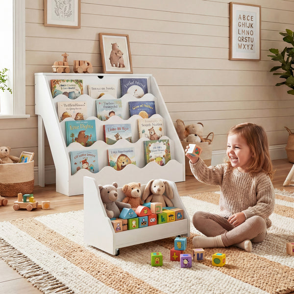 2-In-1 Kids Bookshelf & Toy Storage Organizer - Multi - Multi