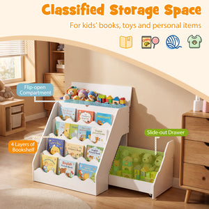 2-In-1 Kids Bookshelf & Toy Storage Organizer - Multi - Multi