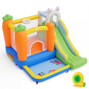 Bounce House for Kids 3-12 with Climbing Wall and 370W Blower for Backyard Party