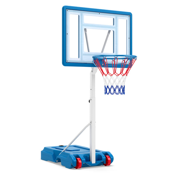 3.3-3.9 Feet Pool Basketball Hoop Adjustable with Shatterproof Backboard