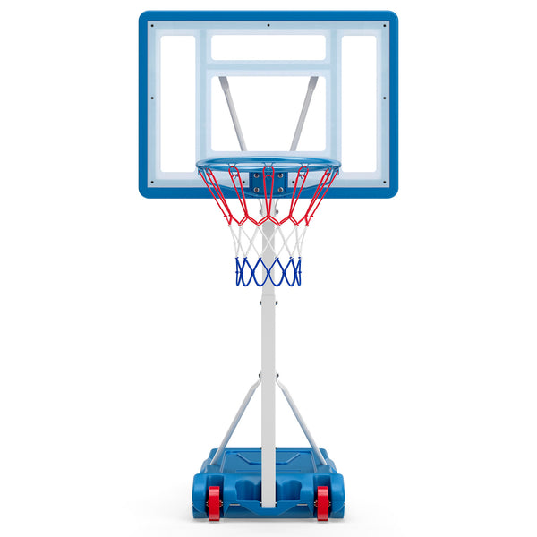 3.3-3.9 Feet Pool Basketball Hoop Adjustable with Shatterproof Backboard