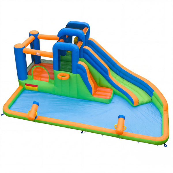 Kids Inflatable Water Slide Park with Splash Pool without Blower
