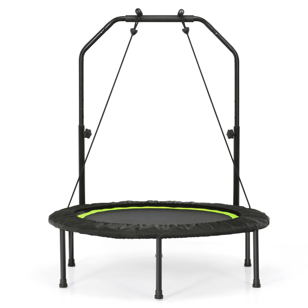 40 Inch Fitness Trampoline for Adults with 2 Resistance Bands-Green