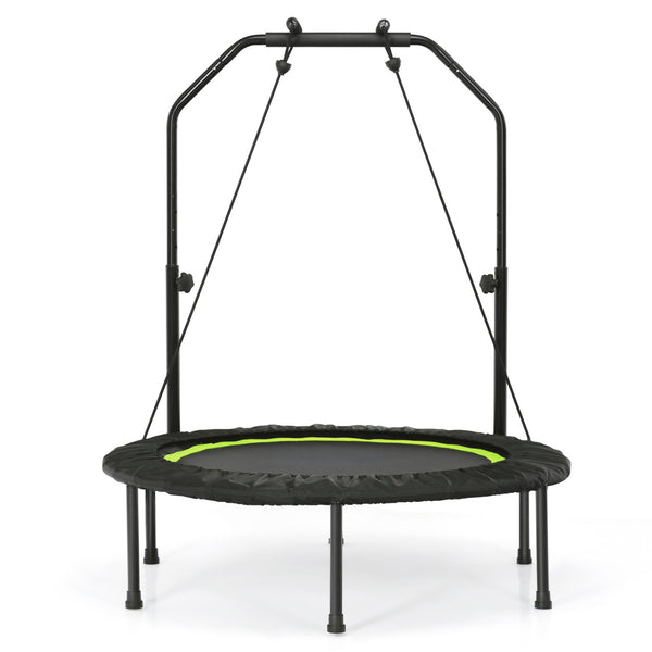 40 Inch Fitness Trampoline for Adults with 2 Resistance Bands-Green