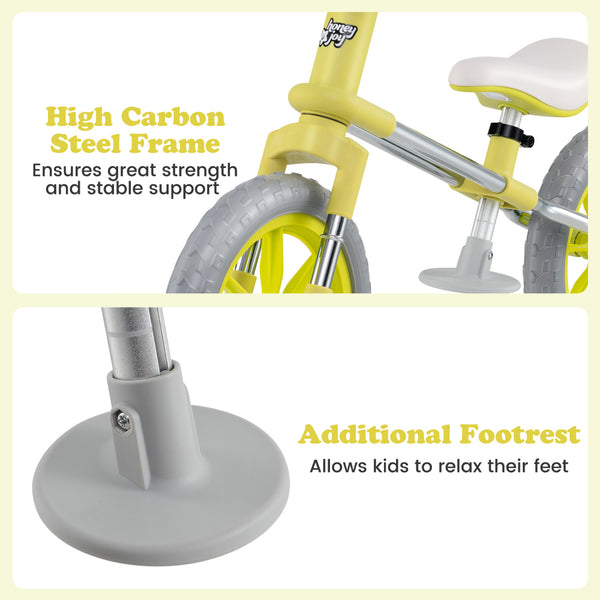 2-Piece Toddler Bike Set: Balance Bike & Tricycle with Basket