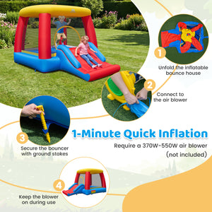 Inflatable Bounce House for Toddlers with Spacious Jumping Area(Without Blower)