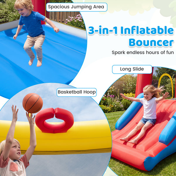 Inflatable Bounce House for Toddlers with Spacious Jumping Area(Without Blower)