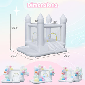 Inflatable Bounce House with Jumping Area and Basketball Hoop for Wedding Party