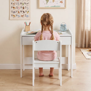 Wooden Kids Desk and Chair Set for Reading Drawing Playing