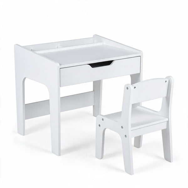 Wooden Kids Desk and Chair Set for Reading Drawing Playing