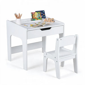 Wooden Kids Desk and Chair Set for Reading Drawing Playing
