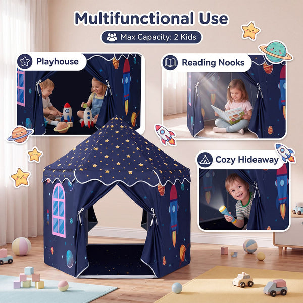 Indoor Outdoor Play Tent with Dancing Mat Light Up Gift for Toddlers Ages 3-12
