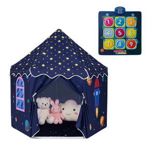Indoor Outdoor Play Tent with Dancing Mat Light Up Gift for Toddlers Ages 3-12