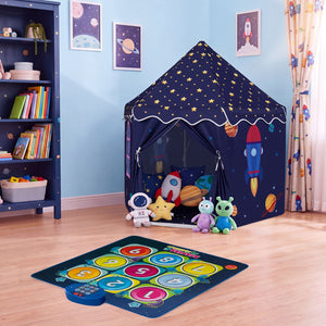 Indoor Outdoor Play Tent with Dancing Mat Light Up Gift for Toddlers Ages 3-12