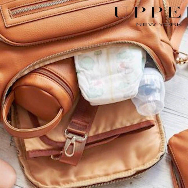 Diaper Bag Backpack - Madison - Vegan Leather Diaper Bag Backpack